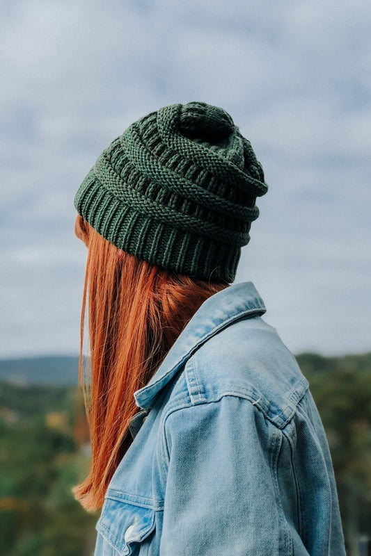 green beanie